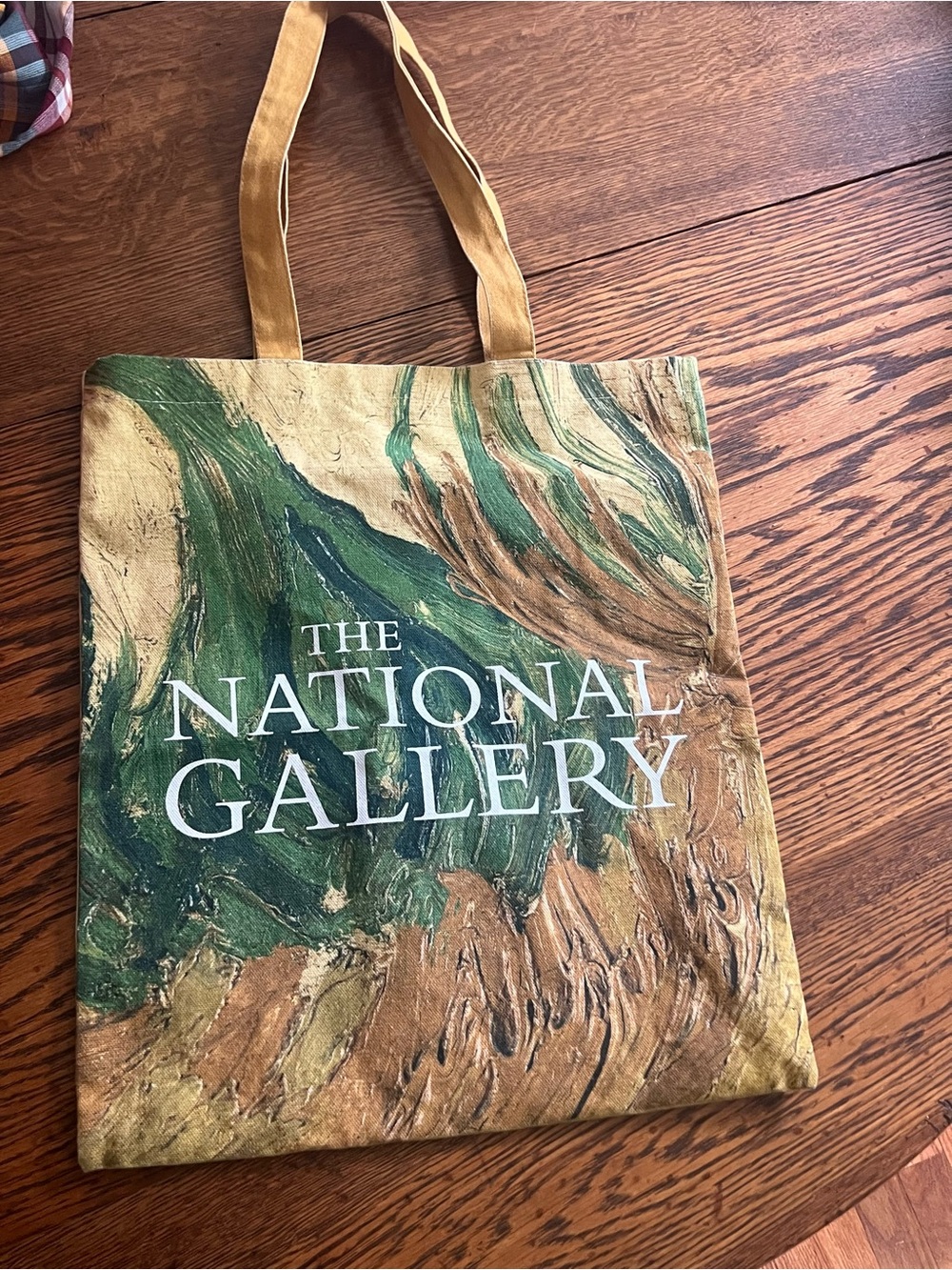 Green & Tan Canvas Tote Bag